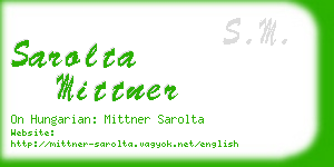 sarolta mittner business card